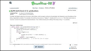 Java Practice It || 5.12 printLetters || do/ while, do while loop, random class
