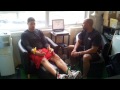 xtreme athlete jason campbell getting omegawave tested