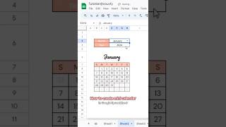How to create a mini calendar in Google sheet? #calendar #googlesheet #tips #shorts #excel #msoffice