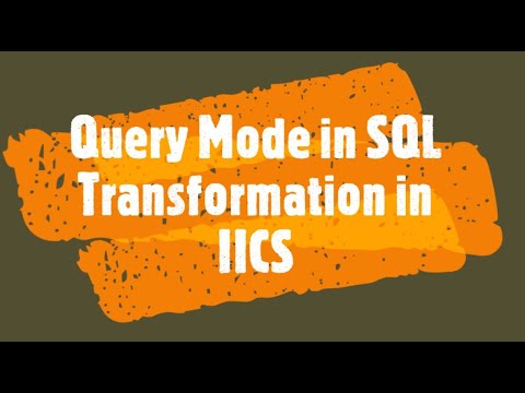 IICS Query Mode in SQL Transformation in Informatica Cloud Get Employee detail by Passing DeptNo
