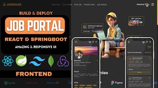 Full Stack Job Portal Application with React \u0026 Springboot | Frontend | MongoDB | Redux | Episode 1