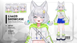 【Live2D Showcase】パーカーを着た猫の女の子/Live2Dモデル紹介【nizima販売モデル】