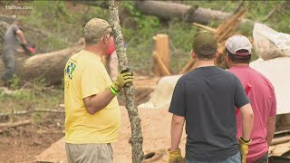 Sens. Ossoff, Warnock ask for federal disaster relief after touring Newnan tornado damage