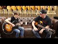 austin thomason with nick dias 1930 s gibson l 4 and 1950 s gibson l 48 at norman s rare guitars