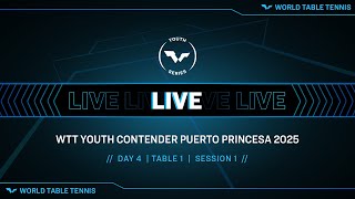 LIVE! | T1 | Day 4 | WTT Youth Contender Puerto Princesa 2025 | Session 1