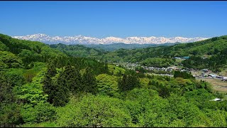 新緑が輝く五月晴れの信州・4K