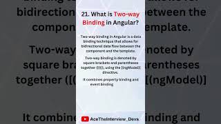 What is Two-way Binding in Angular? 🤔 Angular Interview Q&A #angular #shorts #interview