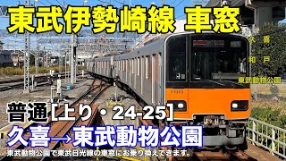 東武伊勢崎線 車窓［上り・24-25］久喜→東武動物公園