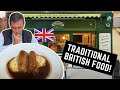 Reviewing TRADITIONAL BRITISH FOOD at a PIE, SAUSAGE AND MASH SHOP in LONDON!