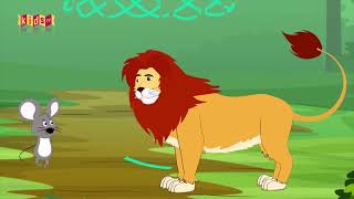 Lion And The Mouse in Dutch Story Cartoons | Wow Kids Tv | Fairy Tales Kids
