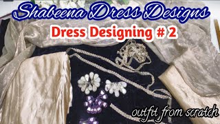 Dress Designing # 2 😘 pinterest inspired outfit from scratch ||  party wear dress || wedding season💯