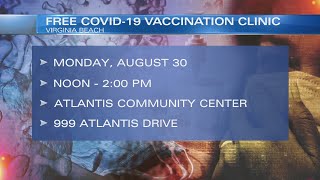 VB Health Dept. to host COVID-19 vaccine clinics on Aug. 30