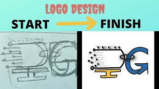 Logo design process for beginners | How to design a logo |Illustrator tutorial