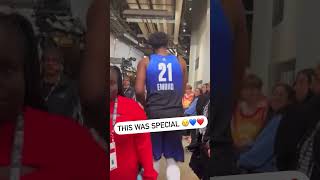Joel Embiid Made The Night For 2 Kids By SIGNING Their Jerseys 💙❤️👏