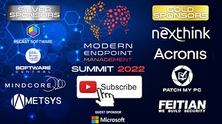 Intro sessions Modern Endpoint Management SUMMIT 2022