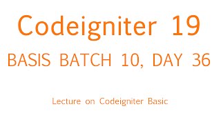 Codeigniter Bangla tutorial Part 19