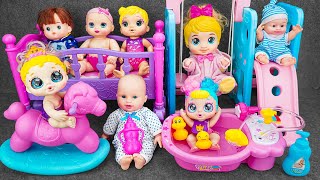 116 Minutes Satisfying with Unboxing Pink Princess House, Doll Bed Playset Review 🐾 ASMR