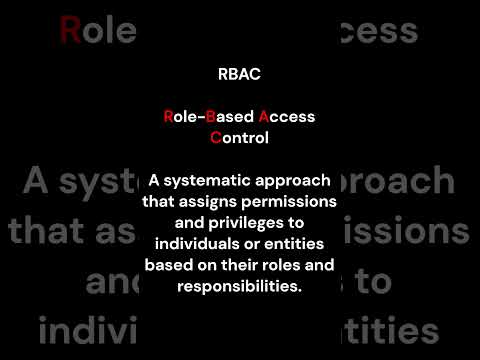 Definitions – Role-Based Access Control