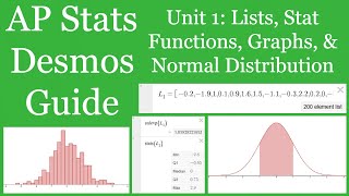 AP Stats Desmos Guide - Unit 1: Lists, Stat Functions, Graphs, & Normal Distribution