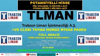 Potansiyelli Hisse #TLMAN Trabzon Liman +VS #thyao #paseu #clebi #horoz #rysas #borsaistanbul #borsa