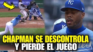 AROLDIS CHAPMAN SE DESCONTROLA Y PIERDE EL JUEGO ANTE LOS ORIOLES, ROYALS HIGHLIGHTS - MLB