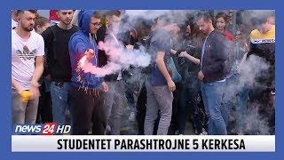 Studentët sërish në protestë, gurë Ministrisë së Arsimit