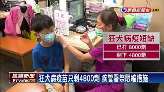 狂犬病疫苗短缺 僅花東等9縣市可施打－民視新聞