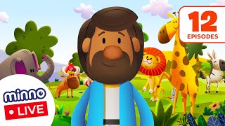 🔴 12 AMAZING Kids Bible Stories from Genesis to Jesus! | 60 Minutes of Bible Stories for Kids