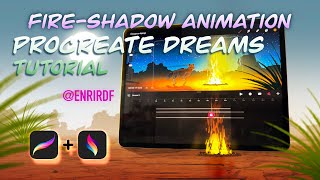 Procreate Dreams animation Tutorial Fire and dynamic Shadow by @enrirdf