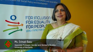 Ms. Srimati Basu - International Day of Families 2015