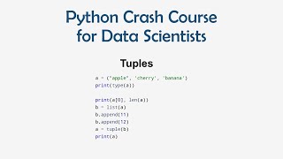 9 Python Crash Course for ML - Tuple in Python | ML for Data Science