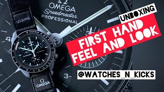 First Hand Feel and Look | unboxing of Omega x Swatch Speedmaster Moonswatch