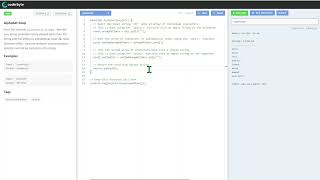 Alphabet Soup - Interview assessment Coderbyte - Code challenge - Solution Source Code Answers