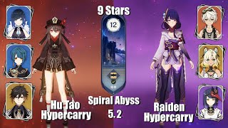 5.2 Spiral Abyss | Hu Tao Hypercarry & Raiden Hypercarry