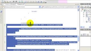 How to use the BackgroundWorker Control CS)