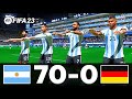 FIFA 23 - MESSI, RONALDO, MBAPPE, NEYMAR, ALL STARS | ARGENTINA 70 - 0 GERMANY