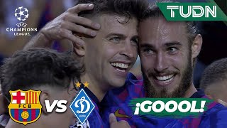 ¡GOOL del Barca! ¡GOL de Piqué! | Barcelona 1-0 Dinamo | Champions League 21/22 J3 | TUDN