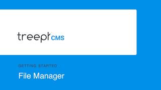 Treepl CMS File Manager [Getting Started]