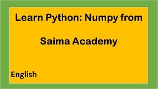 Python:Numpy, ndarray boolean indexing: English