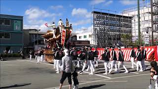 堺市だんじり祭り　津久野地区だんじり　津久野駅前周回コース　宮山（２０１８年１０月６日）－４