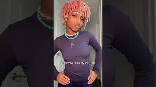Short loc styles inspo 🌴 #locs #locjourney #naturalhair #shorts #locstyles