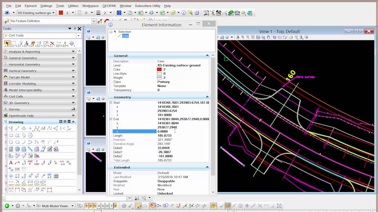 Adding Elevations To 2d Elements In Microstation - YouTube