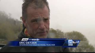 Shorewood students learn to surf in rainy weather