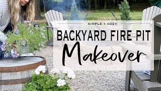 Simple and Cozy Backyard Fire Pit Makeover | Outdoor Decorating Ideas