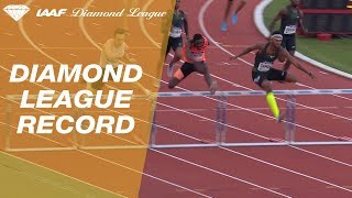 Abderrahman Samba 46.98 2nd ALL-TIME Wins Men's 400m Hurdles Men - IAAF Diamond League Paris 2018