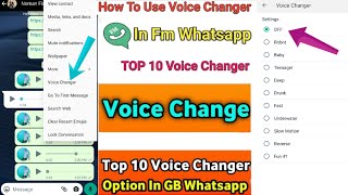 How To Activate Voice Changer In GB WhatsApp or FM WhatsApp Voice Changer 2022 | Noman Fida