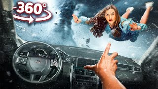 360° CAR IN TORNADO AND STORM EXPERIENCE WITH GIRLFRIEND VR 360 Video 4k ultra hd