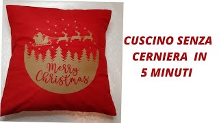 cuscino senza cerniera in 5 minuti con applicazione termovinile tutorial cucito facile