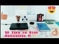 My Study Desk Tour / 10 Tips to stay organized . # Fariha's Amazing World .