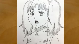 Anime drawing | Draw Diane from The Seven Deadly Sins | step by step | Draw anime | Diane